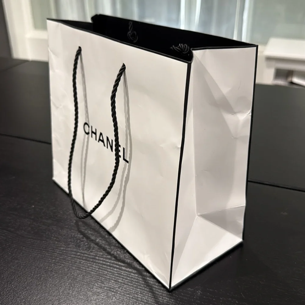 Chanel Classic White Shopping Gift Display Bag